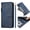 Blue, variant on Wallet Case for ZTE Blade A35 with Zipper Pocket Card Holder Kickstand Wrist Strap Leather Flip Cover Blue