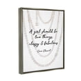 thumbnail image 5 of Stupell Industries Classy and Fabulous Fashion Quote with Pearls Luster Gray Framed Floating Canvas Wall Art, 24x30, by Amanda Greenwood, 5 of 9
