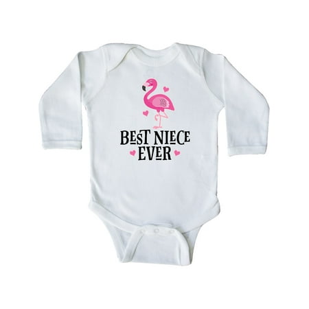 

Inktastic Best Niece Ever Flamingo From Aunt Gift Baby Girl Long Sleeve Bodysuit