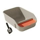 thumbnail image 5 of Caja de arena para gatos de interior con tapa abierta, desmontable y antisalpicaduras, alta Gris, 5 of 9