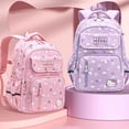 thumbnail image 2 of Sanrioed-mochila escolar de Hello kitty, morral impermeable antipérdida con dibujos animados de fresa, gato, alivio de carga, protege la columna vertebral, 2 of 4