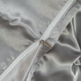 thumbnail image 6 of Move Over Gray Satin Duvet Cover Set Twin Farmhouse Solid Color Silver Gray Silky Satin Ruffled Bedding Set No Filling, 6 of 8
