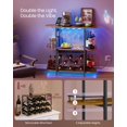 thumbnail image 5 of Bar Cabinets for Home, LED Coffee Bar with Power Outlets, Home Mini Bar for Liquor, Freestanding Wine Rack with Glass Holder, Kitchen, Dining Room, Rustic Brown, 5 of 8