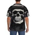 thumbnail image 5 of Fotbe Magician Hat Skull print Short Sleeve Button Down Shirts for Men Casual Summer Beach Wrinkle Free Shirt-X-Large, 5 of 7