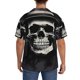 thumbnail image 3 of Balery Magician Hat Skull Camisa Casual de Manga Corta con Botones para Hombre, Texturizada, Estilo Cubano, para Playa, Verano-XX-Large, 3 of 5