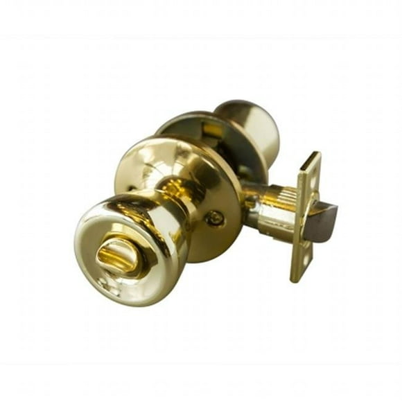 Terrace 6 Way Latch Privacy Door Knob, Polished Brass