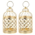 thumbnail image 1 of 2 Pcs Petites Lanternes en Métal pour Bougies Chauffe-Plat Suspendues, 1 of 8