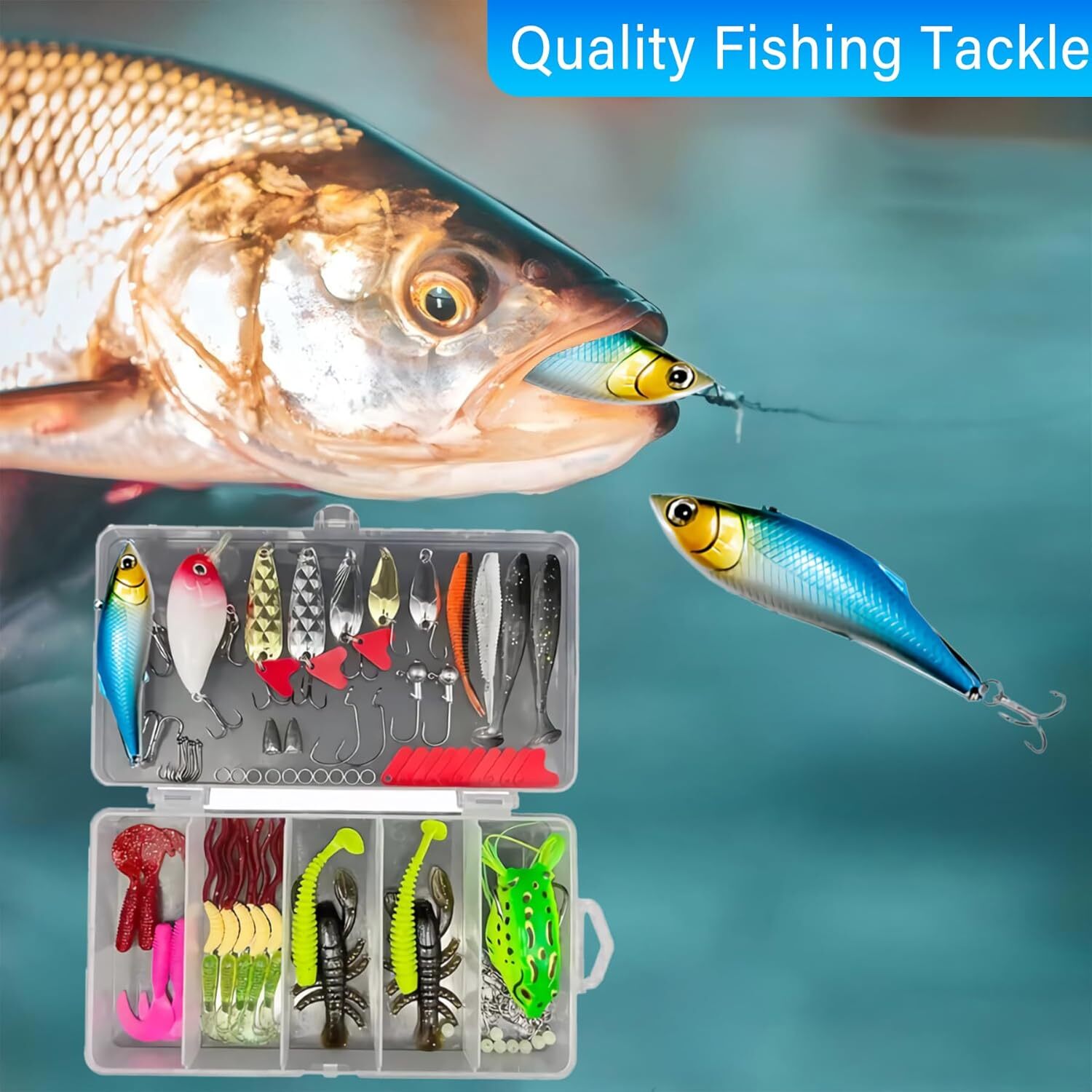 Huhao 107-Piece Fishing Lures Kit photo 2
