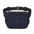thumbnail image 1 of Easygdp Copper-Gold Gloss Outline Navy Dark Blue Fanny Packs para Mujeres y Hombres, Bolsa de Cinturón, Bolsos de Cruz para Trabajo/Correr/Senderismo, 1 of 9
