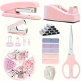 thumbnail image 3 of 11pcs Office Supply Set Desk Accessories Stapler, Tape Dispenser, Sticky Notes, Scissors And Clips For Students, Teachers And Staff School Offices, 3 of 5
