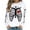 #267-White, variant on Neewe Women's Halloween Skeleton Printed Casual Crew Neck Sweatshirt Loose Soft Long Sleeve Pullover Tops