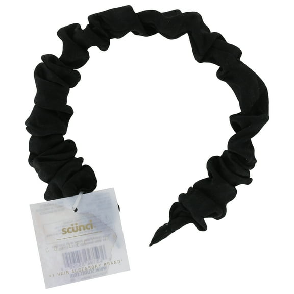 Scunci Collection Scrunchie Headband, Black, 1-Piece