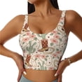 thumbnail image 2 of Lsque Floral Cowboy Boots Printed Women'S Sports Bra, Compression, Moisture Wicking, High-Impact Sports Bra For Women,Supportive sports bra-Medium, 2 of 9