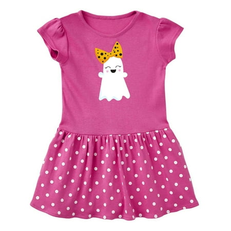 

Inktastic Cute Ghost Little Ghost Ribbon Halloween Gift Baby Girl Dress