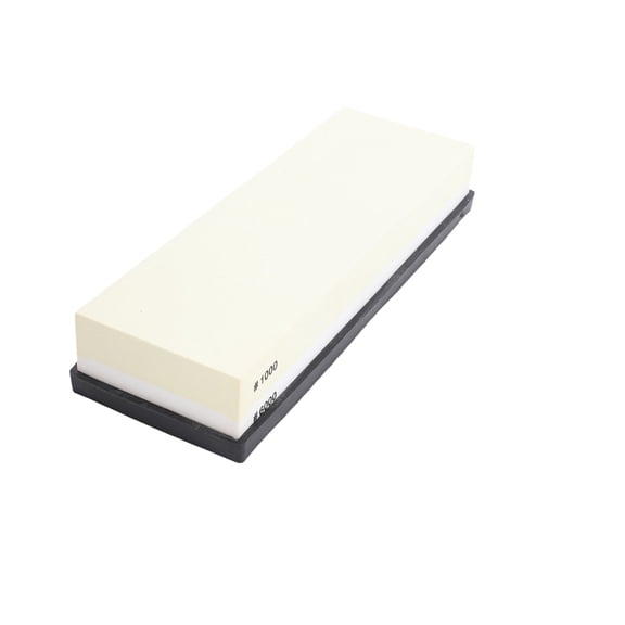 Sharpening Stone with Non Slip Base Dual Sided 1000 6000 Grit Wet Stone for Kitchen Woodworking Tools White Corundum with Silicone Holder
