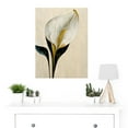 thumbnail image 2 of Cala Lily Lilies Flower Abstract Minimalist Painting Cream Emerald Green Mustard Large Wall Art Poster Print Thick Paper 18X24 Inch, 2 of 5