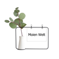 thumbnail image 1 of Hello World Luxembourg Metal Picture Frame Cerac Vase Decor, 1 of 3