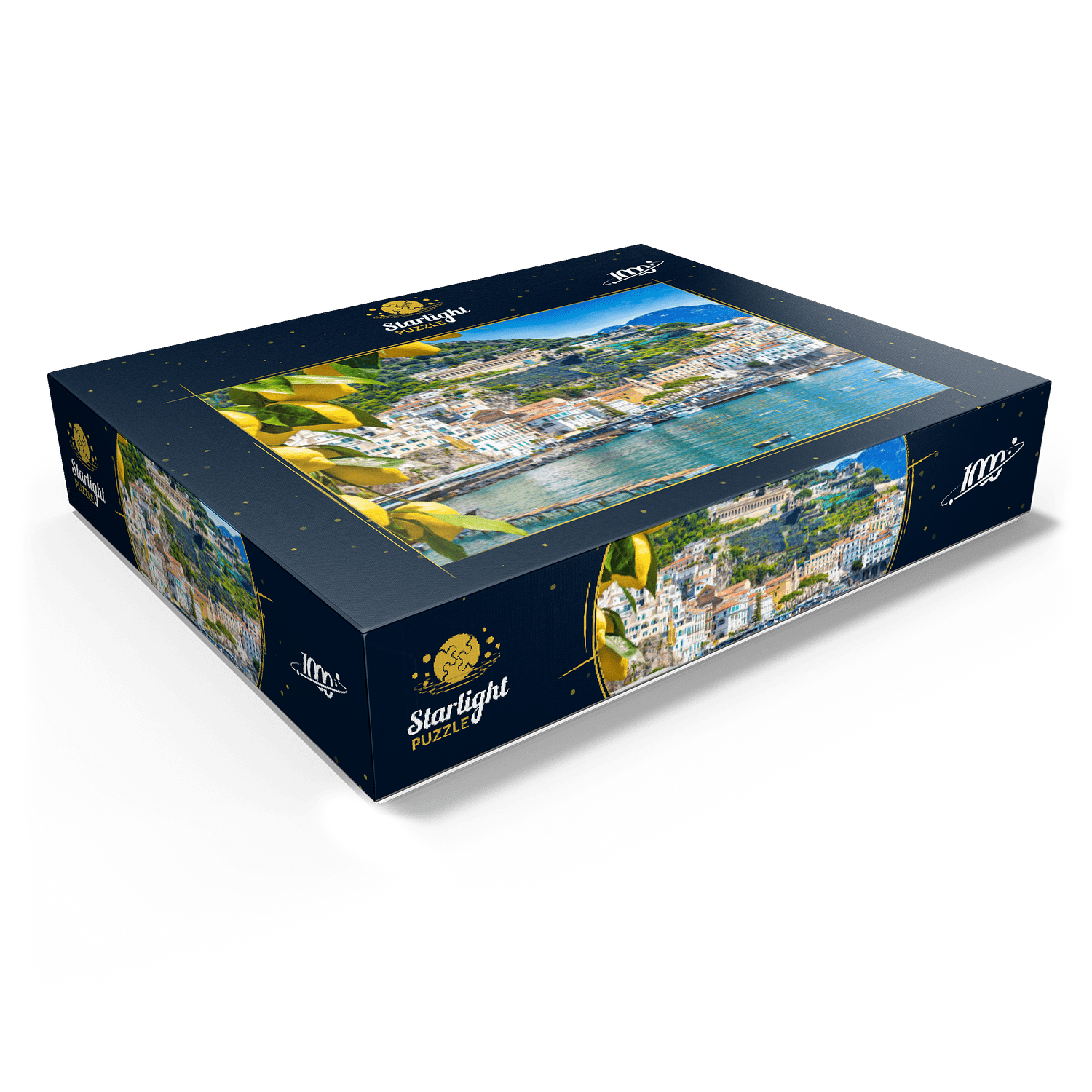 MyPuzzle - Panoramic View Of Beautiful Amalfi On Hills Leading Down To The Coast, Campania, Italy - Premium 1000 Piece Jigsaw Puzzle for Adults