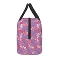 thumbnail image 4 of YFYANG Portable Waterproof Insulated Lunch Bag, Red Wavy Line Texture Reusable Cooler Bag / Picnic Bag for Adults Teens, 4 of 9