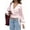 Pink, variant on Women'S V Neck Wrap Sweater Long Lantern Sleeve Cinched Waist Crop Tops Fall Knitwear Gray M