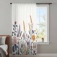 thumbnail image 4 of Spring Floral Sheer Curtains 84 Inches Long, Farmhouse Flowers Elegant Pastoral Light Filering Curtains, Breathable Simi Curtain Privacy Drapes for Living Room Bedroom Lightweight Window Treatment, 4 of 9