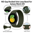 thumbnail image 3 of ALMNVO 20mm No Gaps Band for Samsung Galaxy Watch 6 5 5 40mm 44mm/ Watch 5 Pro 45mm Women Men, Braided Solo Loop Bands Nylon Wristband for Galaxy Watch 4 6 Classic 42mm 46mm 43mm 47mm, 3 of 7