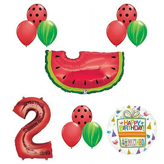 Watermelon Picnic Second 2nd Birthday Party Supplies and Balloons Decoration