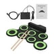 thumbnail image 4 of Juego de batería enrollable, batería electrónica portátil, kits de batería de silicona ligeros, batería compacta para conciertos, juegos en casa para Verde, 4 of 10