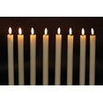 thumbnail image 2 of 6 Pcs Flameless Ivory Taper Candles Flickering with 10-Key Remote, Battery Operated Led Warm 3D Wick Light Window Candles Real Wax, Christmas Home Wedding Decor(0.78 X 9.64 Inch), 2 of 6