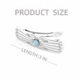thumbnail image 3 of Boho Turquoise Hair Clip Vintage Barrettes Minimalist Hair Pin for Women and Girls (Silver), 3 of 4
