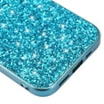thumbnail image 6 of Cute Case for iPhone 12 / 12 Pro, Slim Glitter Bling Sparkly Shiny Slim Women Girls Hybrid Soft Smooth Shockproof Plating Bumper Protective Women Girls Shiny Case For iPhone 12 / 12 Pro, Blue, 6 of 6