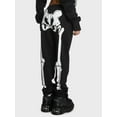 thumbnail image 4 of Liacowi Women Elastic Cargo Sweatpants Skeleton Print Joggers Pants Casual Trousers with Pockets for Streetwear, 4 of 6