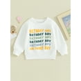 thumbnail image 2 of Faithtur Sweat-Shirts d'Anniversaire Garçon Lettre Imprimé Manches Longues Col Rond Tops Vêtements Bébé, 2 of 9