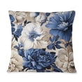 thumbnail image 3 of Designart "Renaissance Florals: Blue Victorian Elegance VII" Floral Printed Throw Pillow, 3 of 5