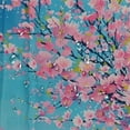 thumbnail image 5 of Chilfamy Flower Shower Curtain, Sakura Blossom Floral Beauty with Sky Japanese Inspired Cherry Spring Theme, Cloth Fabric Bathroom Decor Set with Hooks White, 5 of 7