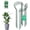 Green-24in-8 pcs, variant on Tall Heavy-Duty 24in Support Stakes - 8 Pack Adjustable Peony Cages & Supports for Outdoor , Half-Round Garden Stakes for Hydrangea, Roses with Extension Stakes