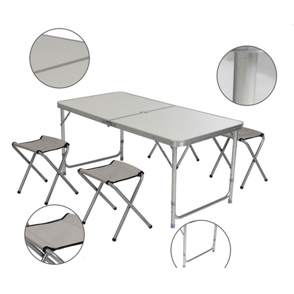 120 X 60 70 4ft Portable Multipurpose Folding Table White