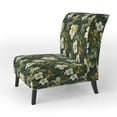 thumbnail image 3 of Designart "Palm Oasis Dream I" Green Tropical Upholstered Accent Chair - Tropical Arm Chair For Bedroom, 3 of 5