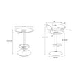 thumbnail image 5 of Powell Nellie 3-Piece Metal and Glass Pub Table Set, Black Faux Leather, 5 of 5