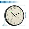 thumbnail image 3 of Voice Activated Clock with Glow Light 12 Inch Large Silent Wall Clock Battery Operated for Home Decor White Dandelion, 3 of 8