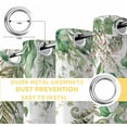 thumbnail image 4 of Sage Green Leaves Blackout Curtains for Bedroom, Weeping Spring Floral Elegant Pastoral Thermal Insulated Kitchen Drapes with Grommets, Light Blocking Window Treatment, 2 Panels 52" x 84", 4 of 7