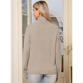thumbnail image 3 of DARING DIVA Turtleneck Sweater Long Sleeve Knit Pullover Sweaters XL Khaki, 3 of 6