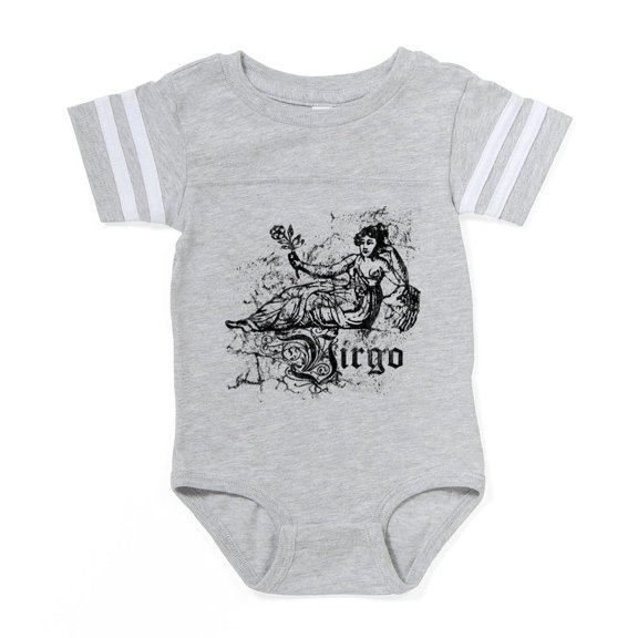 CafePress - Zodiac Distressed Virgo_Wh - Cute Infant Baby Football Bodysuit