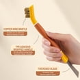 thumbnail image 6 of Naittoop Head Cleaning Shovel with Bbrush and Steel Scraper for Stubborn Grease - Dual-Head Cleaner for Pots, Pans, Stovetop, Sink 9 in Coffee, 6 of 7