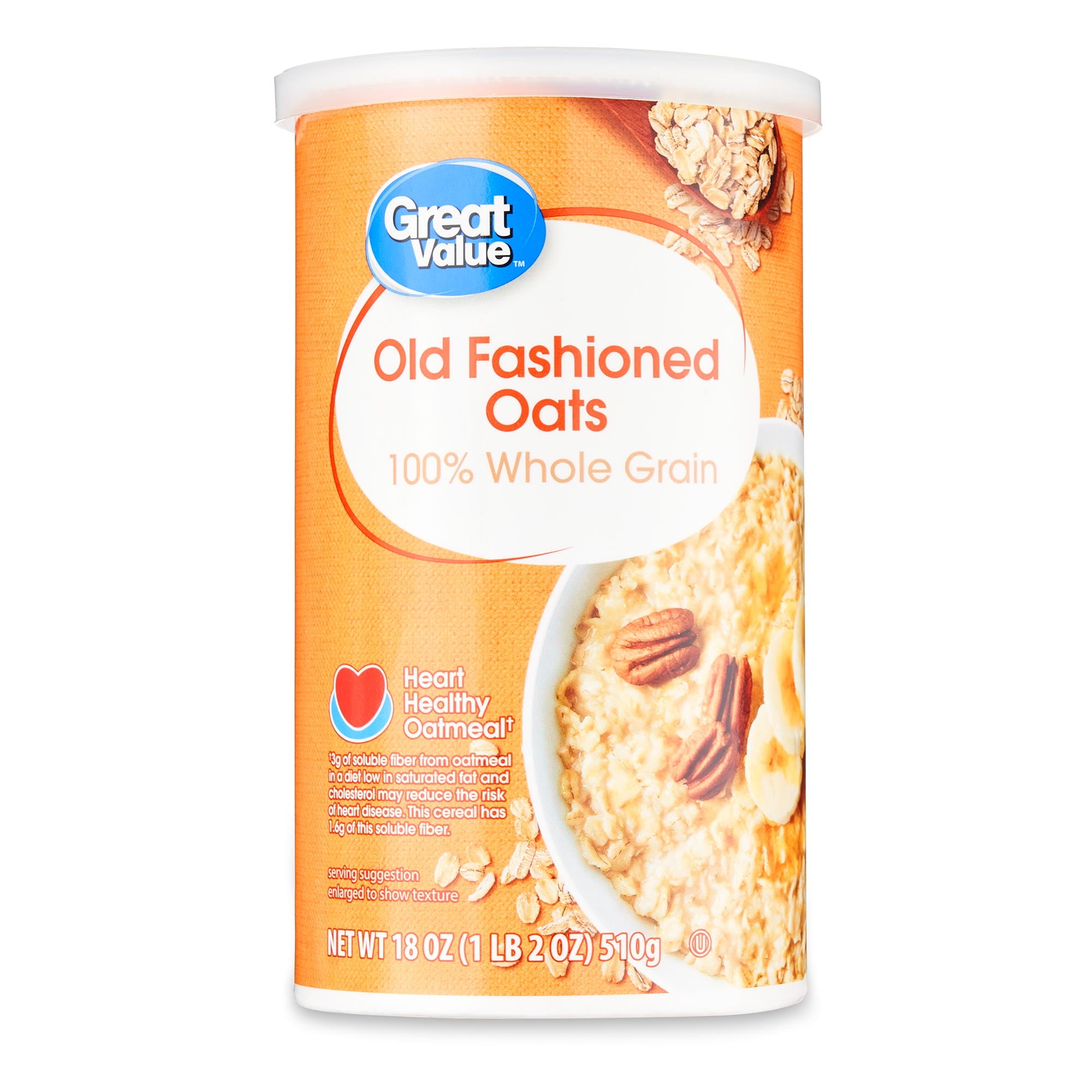 Great Value Old Fashioned Oats, 18 oz