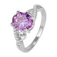 thumbnail image 2 of Anillos para Mujeres Anillo Morado Anillo de Compromiso Promesa de Boda Regalos de Joyería, 2 of 7