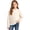 #A01-Beige, variant on Abcomgle Long Sleeve Shirts for Girls 7-8 Ruffle Lace Hem Bow Crewneck T-Shirts for Girls Fall Ribbed Top for Girls Cute Girls Pullover
