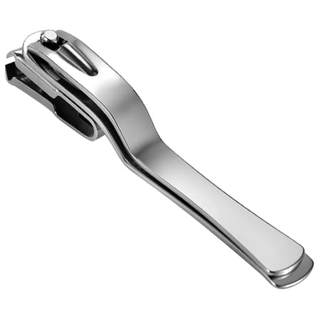 LULULION Stainless Steel Nail Clippers for Home Use with Sharp Blades Essential Manicure Tool 1 Piece Silver