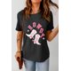 thumbnail image 1 of ABPHQTO Camiseta negra con estampado gráfico del oeste de botas HOWDY para mujer, 1 of 5