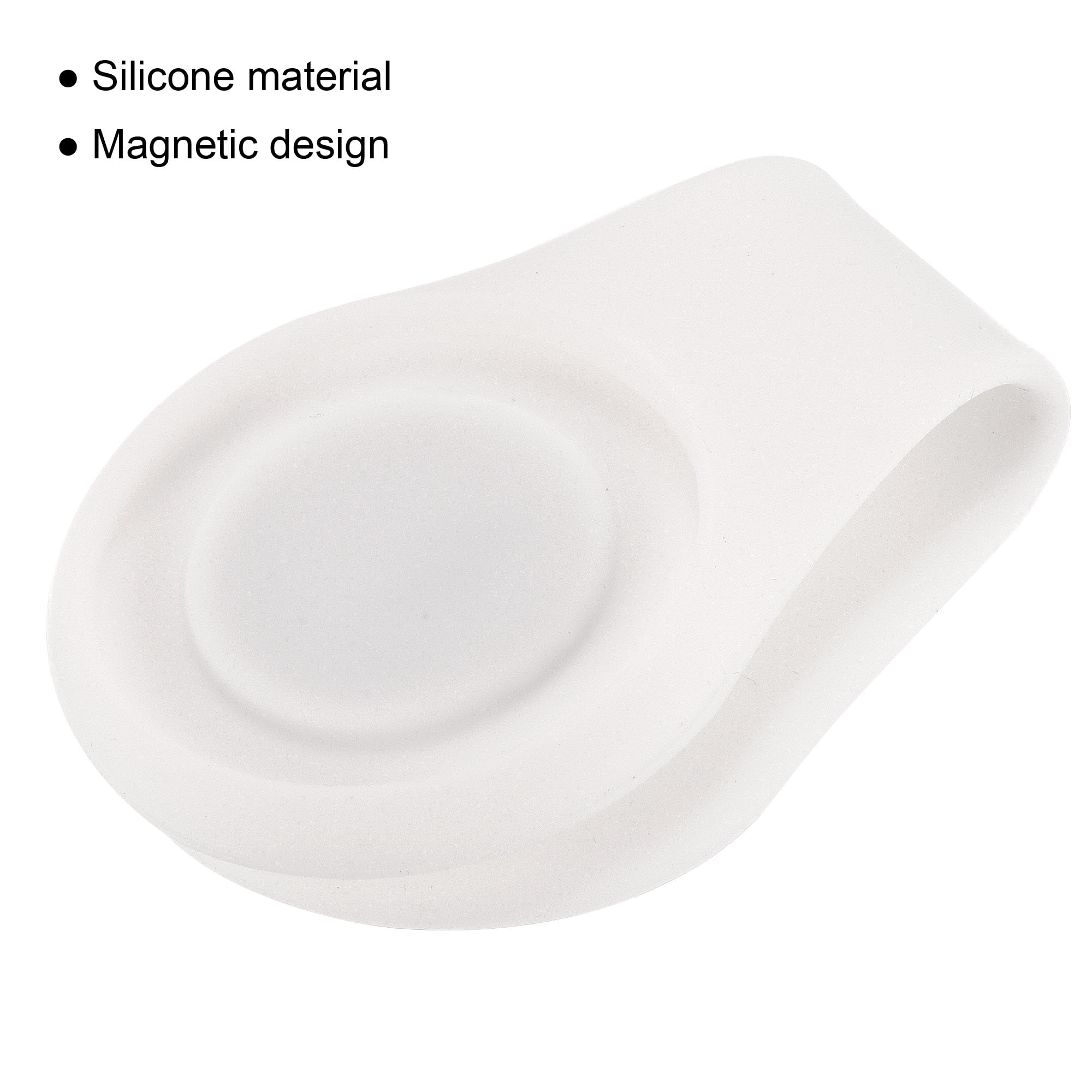 Unique Bargains Golf Hat Clip Silicone Cap Clamp with Magnetic Ball Marker Holder White